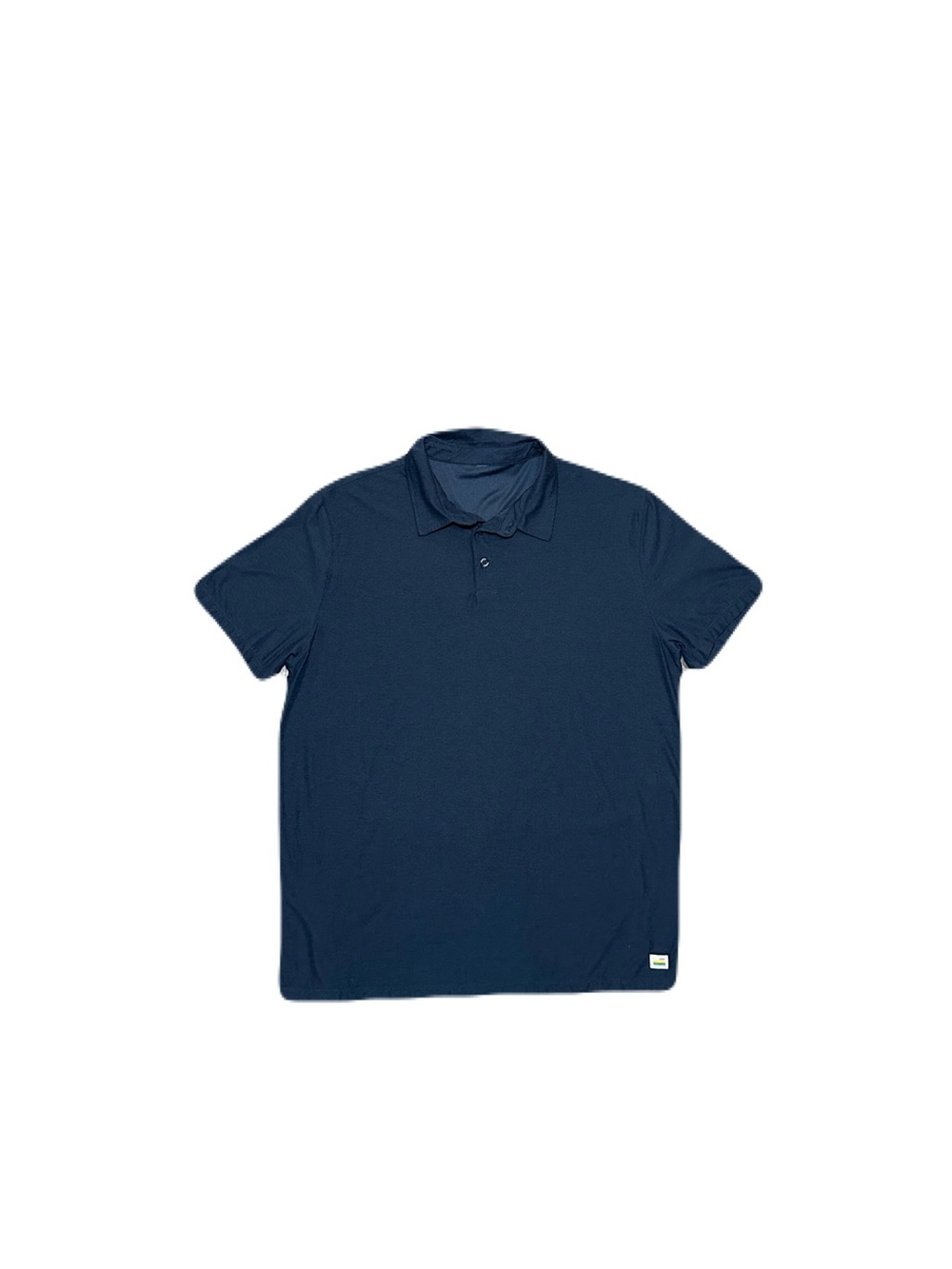 Vuori Strato Polo Shirt Men's Short Sleeve Solid Collared Logo Blue medium
